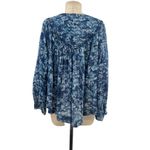 Free People Cool Meadow Printed Top Denim Combo Blue Floral Size XS Photo 9