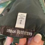 Urban Outfitters Green Satin Corset Crop Top S Edgy Zip Back Sexy Photo 6