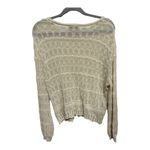 Current Air  Mesh Boatneck Sweater Beige Knit Pullover Sweater Coverup Sheer M Photo 3