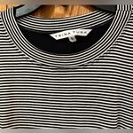 Trina Turk  Black & White Striped Long‎ Sleeve Lined T-Shirt Dress Size Small Photo 4