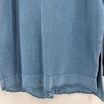 Pilcro Anthropologie Sweatshirt Blue Split Hem Tunic Top 100% Cotton Size Small Photo 4