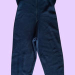 Vintage 90s One Piece Fleece Jumpsuit 🔥 Black Size L Photo 0