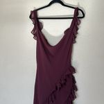 House Of CB  ARIELA MULBERRY RUFFLE MAXI DRESS wine size XL NWOT‎ Photo 5