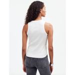 Madewell Regenerative Cotton Ribbed Cutaway Tank Top Basics Stretch White XS NWT Photo 2