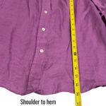 Gap  Fuchsia Long Sleeve Buttonup Capsule Lightweight Summer 100% Linen Size XS Photo 6