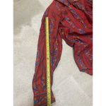 Liz Sport  Vintage 90s Claiborne Flower Red Shirt Cottagecore Preppy Western M Photo 11