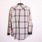 Pierre Balmain Women's Wool Blend Leather Trim Button Front Collared Shirt Gray Photo 2