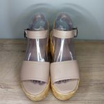 Marc Fisher Sandals Womens Lite Latte Platform Espadrille Burain Wedge Size 7.5M Photo 2