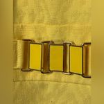 Calvin Klein TAHARI Women's Textured Yellow Sleeveless Midi Dress w/Faux Belt Lined - Size 8 Photo 3