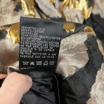 Betsy and Adam NWT Women’s Off the Shoulder Metallic Floral Black & Gold Dress Size 12 Photo 11