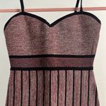 BCBGMAXAZRIA BCBG Holiday Cocktail Dress Purple Metallic Knit Sparkly Festive Bodycon Photo 2