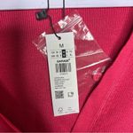 Garage  Pink Ribbed Long‎ Sleeve V-Neck Cardigan Photo 3