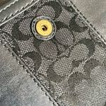 Coach  1941 Black Leather Bifold Snap Closure Long Wallet Signature C Stripe Photo 9