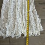 ASOS  Off White All Lace Floral Appliqué Cap Sleeve A Line V Back Mini Dress 8 Photo 9