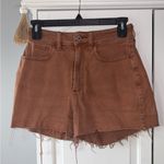 Hollister  High-Waisted Brown Jean Shorts Photo 0
