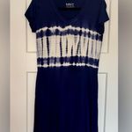 Marc New York  Blue and White Tie-Dye Midi Pocket Dress Size S Photo 2