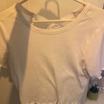 Kohls Kohl’s White Cropped Shirt Photo 0