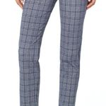 New Stitch Fix Liverpool Madonna Slim‎ Jean Blue & White Plaid Size 4/27 Photo 0