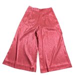 Veronica Beard  Leonor Floral Print Linen Blend Crop Wide Leg Pants Melon 10 NWT Photo 2