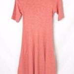 Ganni  Jersey Knit Threaded Trails Swing Dress Medium Anthropologie coral Photo 4