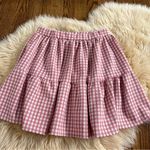 Livi pink plaid mini ruffle skirt Photo 0
