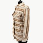 Everlane Oversized Plaid Button Front Cotton Shirt Jacket | Sz Small | Camel Tan Photo 6