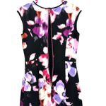 Maggie London Size 10 Dress Black‎ Floral Print Sleeveless Mini Fitted Bodycon Black Photo 3
