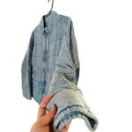 Free People Blue Quilted Dolman Full Zip Up Pockets Jacket size Medium Photo 4