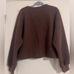 Madewell $98 Re(sourced) Fleece Chocolate Brown Teddy Bear Cardigan Sweater Fall Photo 3