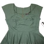 NWT Stop Staring! Madstyle Swing Dress in Olive Houndstooth Rockabilly Pinup 14 Photo 1