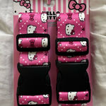 Sanrio Hello Kitty Set of 2 pink polka dot luggage straps NWT Photo 0