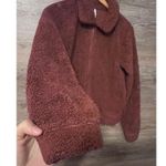 Z Supply Teddy Jacket Size Small Rust Collared Minimalist full zipper Women Photo 6