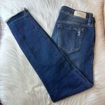 Slinky Brand  Slink Jeans Curvy Distressed Raw Hem Skinny Jeans Size 6/28 Photo 2