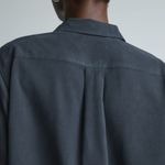 Everlane  The Washable Silk Relaxed Shirt Button Down Black Blouse NWT Size‎ 0 Photo 3