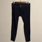 Athleta Shimmer Stripe Tight Leggings Black Silver- Size Medium Photo 3