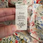 Lovely Melody Puff Sleeve Smocked Floral Top XL White Red Blue Yellow Cotton USA Photo 5