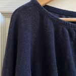 Z Supply  Navy Blue Terry Dolman Long Sleeves Pullover Crop Top Small Casual Cozy Photo 5