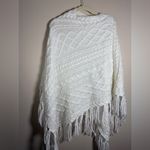 Aerie Cable Knit Fringe Poncho OS Photo 3