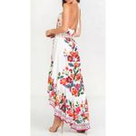 Flying Tomato floral boho halter hi-low open back dress Large women's Photo 1