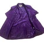 Vintage Oleg Cassini Linen Blend Soort Coat Purple Size 6 Photo 4