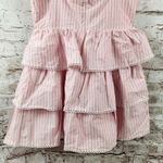 Lovers + Friends Isabeli Mini Dress Pink White Medium NWT Sleeveless Ruffles Photo 6