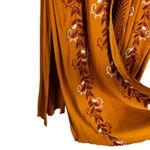 Curations Tie Front Cardigan Plus Size 3X Rust Orange Embroidered Cottagecore Photo 3