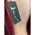 MISS ORD CUTE Ruffle Pintuck Dres Sz L WINE Maroon Romantic Cottagecore NWT #125 Red Size L Photo 6