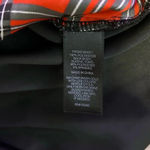 EXPRESS  Plaid 3/4 Sleeve Blouse V-Neck Quarter Zip Size Small Holiday Christmas Photo 3