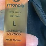 Mono B Black Yoga Leggings with Mesh Accent Size L Photo 6