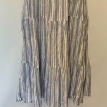 Woven Knit Maxi Sleeveless Striped Dress Blue Size M Photo 1