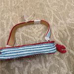 NWT Lobster Blue Red White Stripes Striped Beaded Bag Coastal Brand New Photo 3