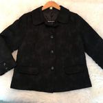 Old Navy  quilted floral black blazer jacket size large Photo 2