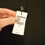 EXPRESS  NWT black ribbed sweater dress off shoulder size M Photo 5