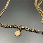 Jessica Simpson Beaded Statement Necklace Goldtone chain 28” total Photo 3